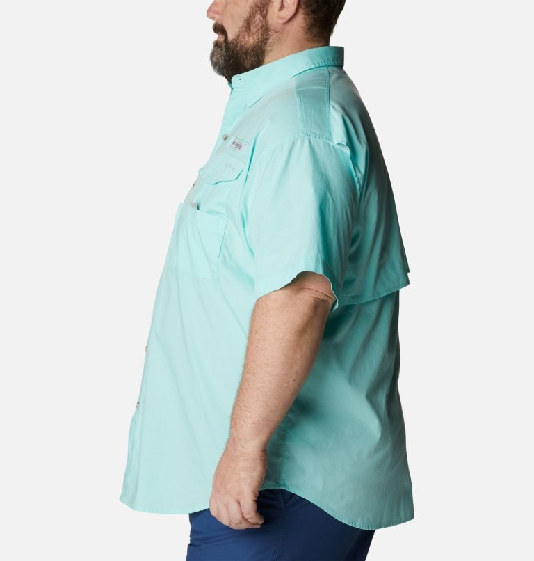 Men's Columbia PFG Bonehead Short Sleeve Shirts Turquoise | Plus Size CA-D18AL